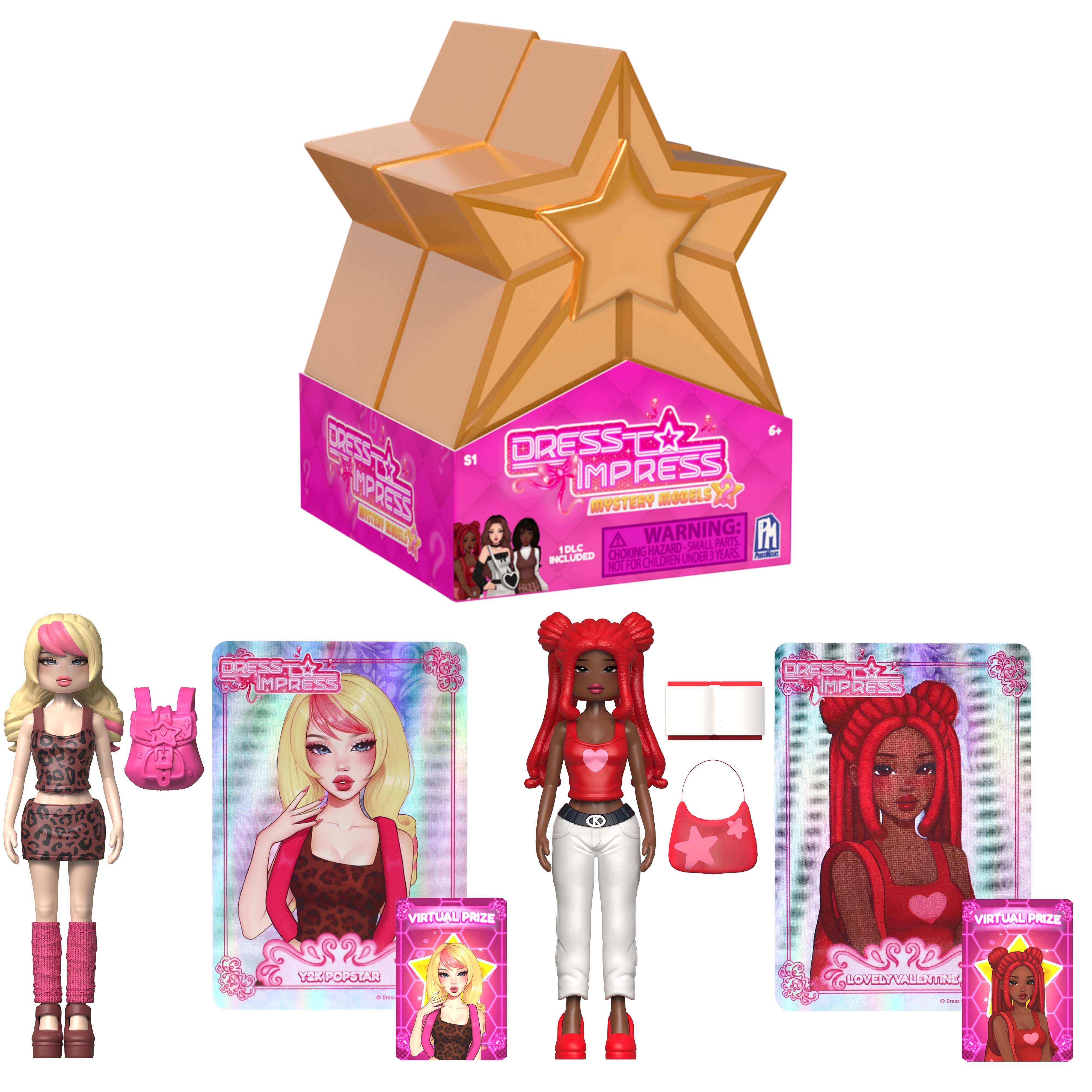 DRESS TO IMPRESS - Mystery Model Minifigure 2-Pack (4" Tall, Series 1) [Includes DLC]
